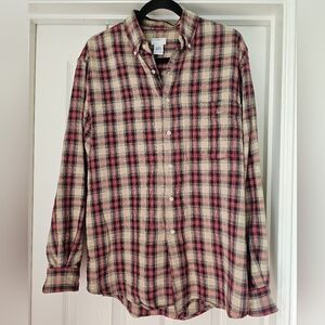 United Colors of Benetton flannel button down shirt men's size small